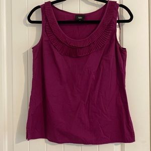 Bright Purple Top w/Pleated Front Detail Sz XS